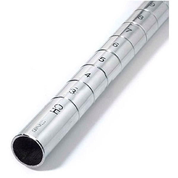 Global Industrial Nexel Chrome Post 74"H Leveler Installed - 4 Pack P74CX4 - main