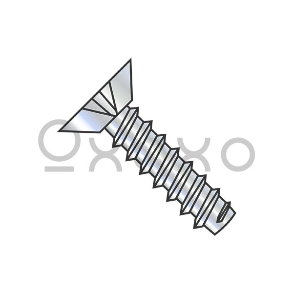 Oxoxo 10-16X1/2 Phillips Flat Undercut Self Tapping Screw Type B Fully Threaded Zinc, 10000PK 136325 - main