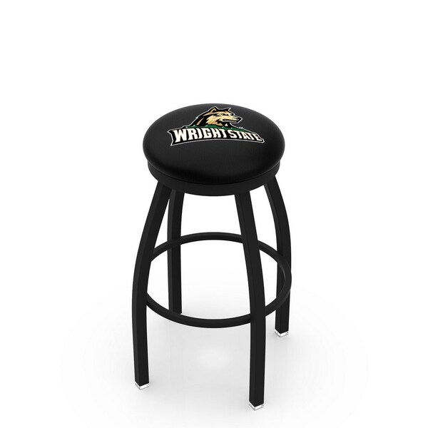 Holland Bar Stool Co 30" Blk Wrinkle Wright State Swivel Bar Stool, Accent Ring L8B2B30WrtStU - main