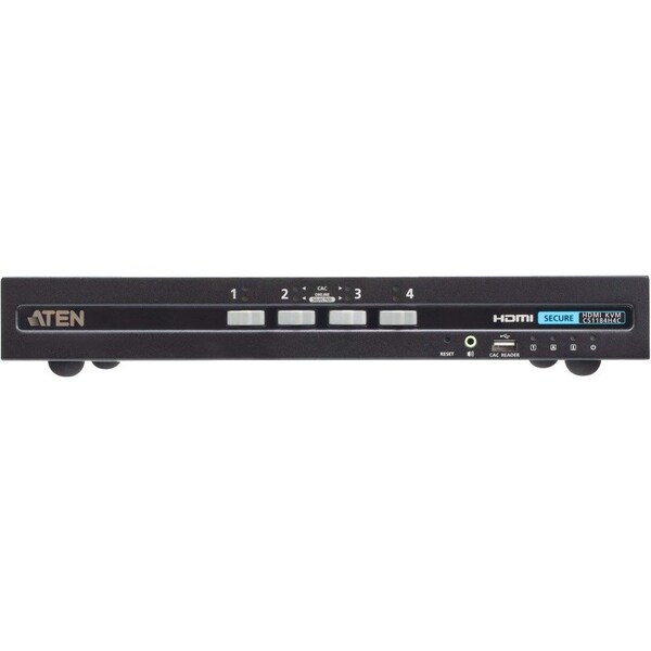 Aten 4-Port USB HDMI Secure KVM Switch with CAC (PSD PP v4.0 Compliant) CS1184H4C - main
