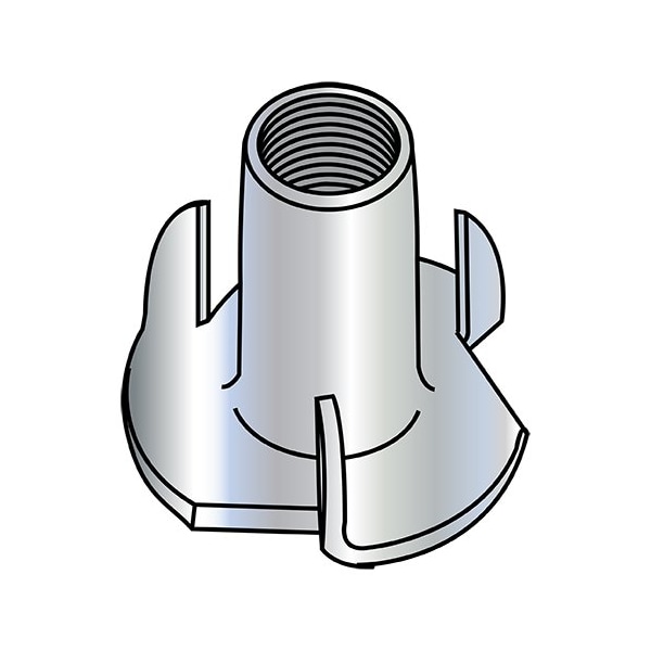 Zoro Select 1/4-20X3/4 Tee Nut 3 Prong Zinc, 2000Pk 1412NT3 - main