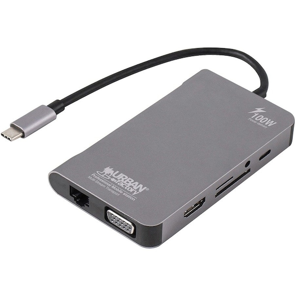 Urban Factory HUBEE PLUS MOBILE STATION USB-C PASS THRU 100W MULTI-STREAM TCM16UF - main