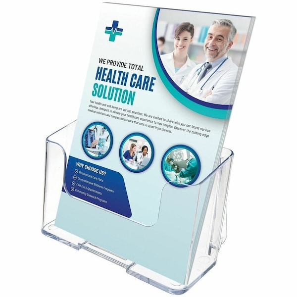 Deflecto Brochure Holder, 6x3x7, Clear 74901 - main
