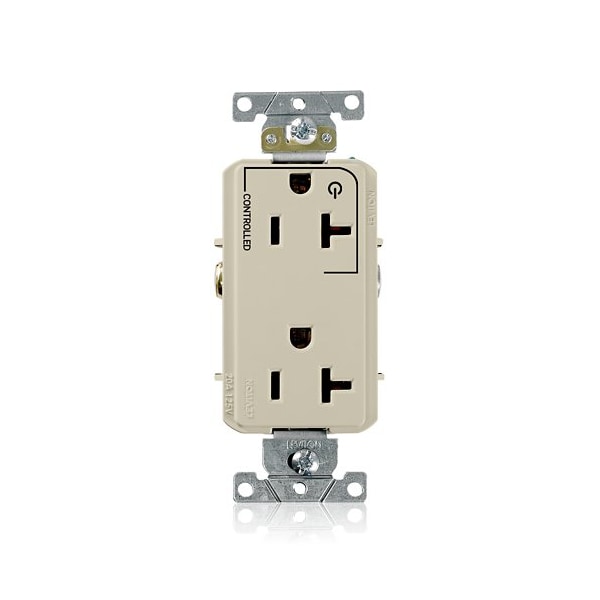 Leviton DPl Dup Rec 20A 125V 1MCtrl Self-Gr Ivo 16352-1PI - main