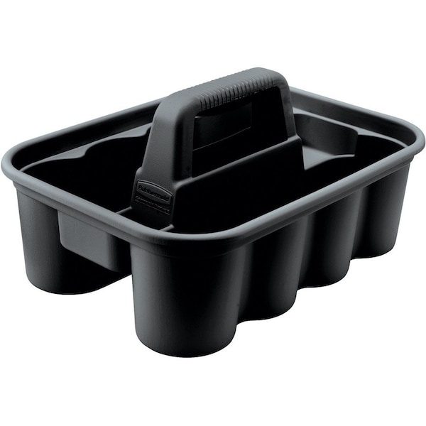 Rubbermaid Commercial Deluxe Carry Caddy, Plstc, Holds 32oz Btls FG315488BLA - main