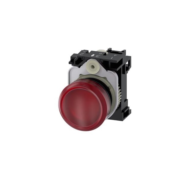 Siemens Indicator lights, 22 mm, round, plastic, red, lens, smooth 3SU1103-6AA20-1AA0 - main