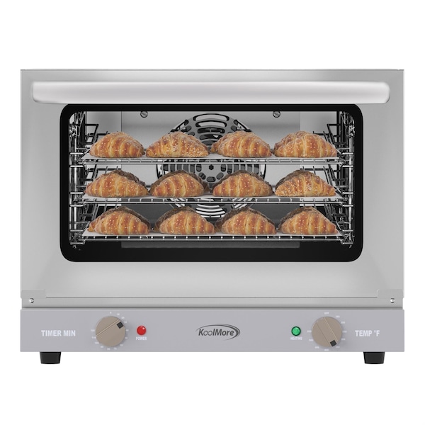 Koolmore 19 in. Countertop Convection Oven for Quarter-Size Pans with 3 Racks 1440W of Power Stainless-Steel KM-CTCO-08 - main