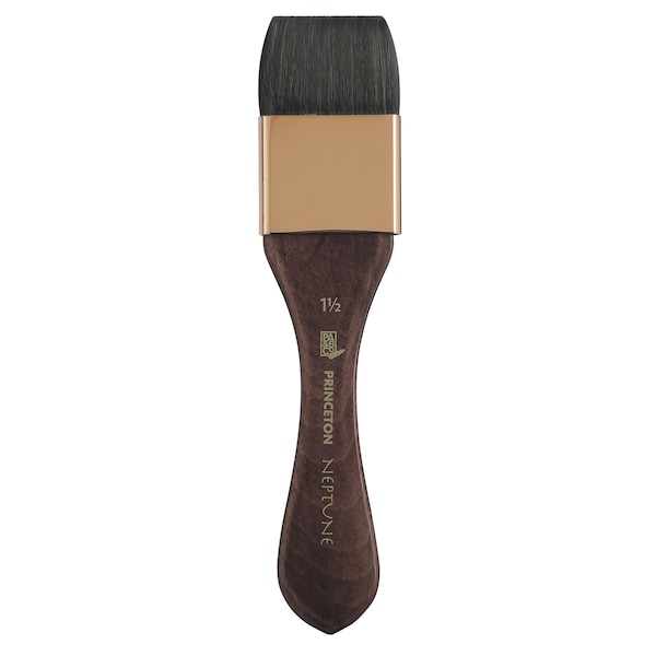 Princeton Neptune Mottler Brush, Synthetic Bristles, Short Handle Watercolor Paintbrush, Size 1/2 inch P4750M150 - main
