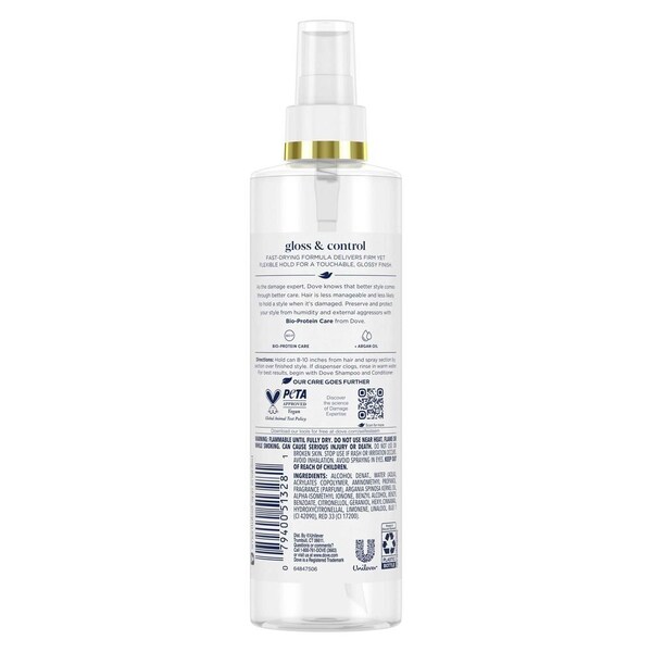 Dove Gloss and Control Hairspray Non-Aerosol Extra Hold Styling Hairspray, 9.25 Ounce, 12PK 64797695 - main