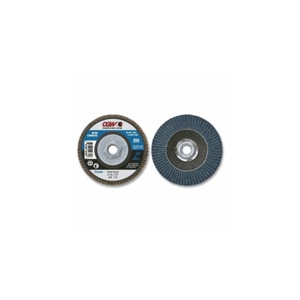 Cgw Abrasives Prem Z3 Reg T27 Flap Disc, 6 in, 36 Grit, 7/8 Arbor, 10,200 rpm, 10PK 421-53001 - main