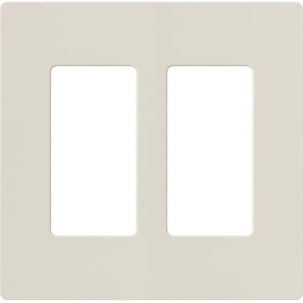 Lutron Designer Wall Plates, Number of Gangs: 2 Gloss Finish, Light Almond CW-2-LA - main