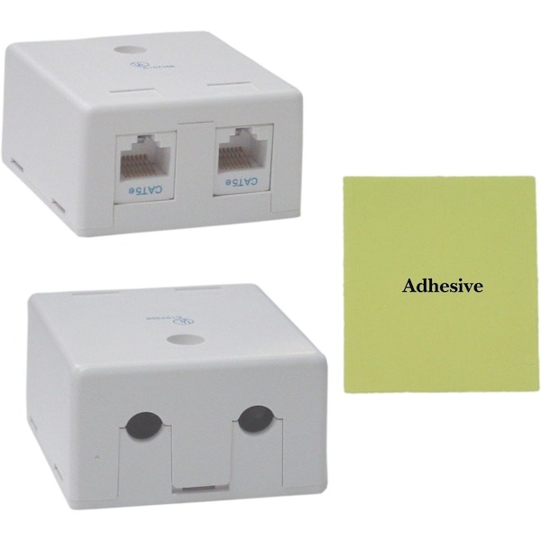Cable Wholesale Cat5e Duplex Surface Mount Box, Unshielded 300-313DE - main