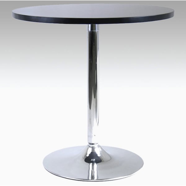 Winsome 29 Inch Round Dining Table with Metal Leg - Black 93729 - main