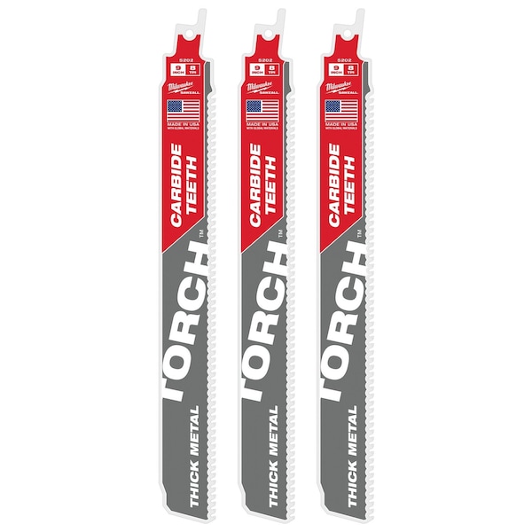 Milwaukee Tool 9 in x 8 TPI Reciprocating Saw Blade, 1 PK 48-00-5302 - main