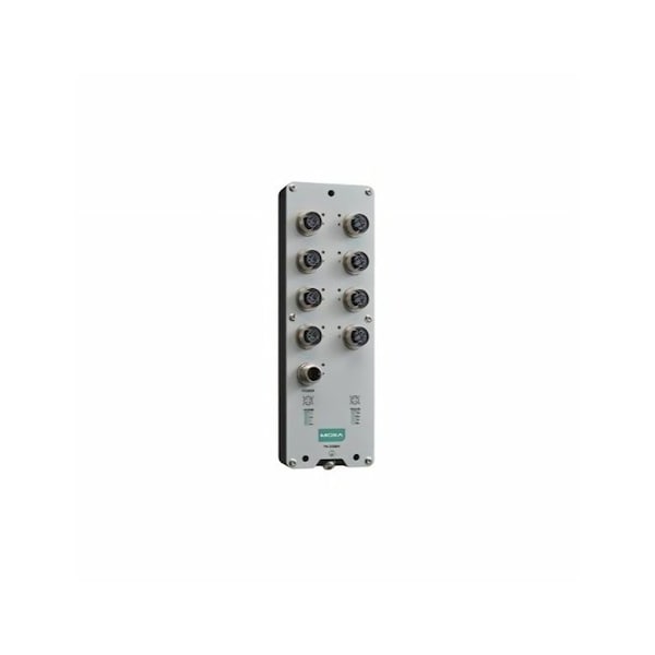 Moxa EN 50155 unmanaged Ethernet switch with 8 10/100BaseTX ports, M12 connecto TN-5308A-WV-CT-T - main