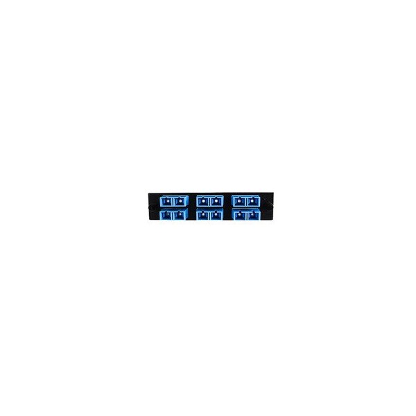 Cable Wholesale LGX Compatible Adapter Plate featuring a Bank of 6 Singlemode Duplex SC Connectors in Blue for 68F3-01060 - main