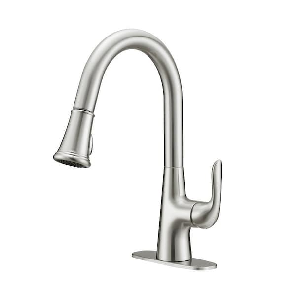 Boston Harbor Single Handle Pull-Down Laundry Faucet - Brushed Nickel Finish 23PB002-033 - main