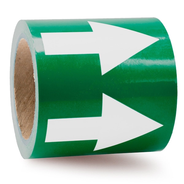 Accuform DIRECTIONAL FLOW ARROW TAPES 4 in x RAW459GNWT - main