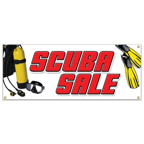 Signmission SCUBA SALE BANNER SIGN dive diving shop equipment diver tank rental filled fill B-Scuba Sale - main