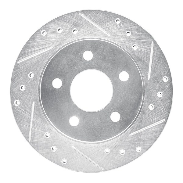 Dynamic Friction Co DFC Brake Rotor - Drilled and Slotted - Silver 631-54031R - main