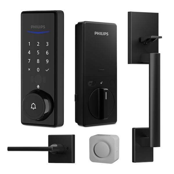Philips Wi-Fi Smart Deadbolt with Palm Recognition & Handle DDL250X14HWZHMB - main