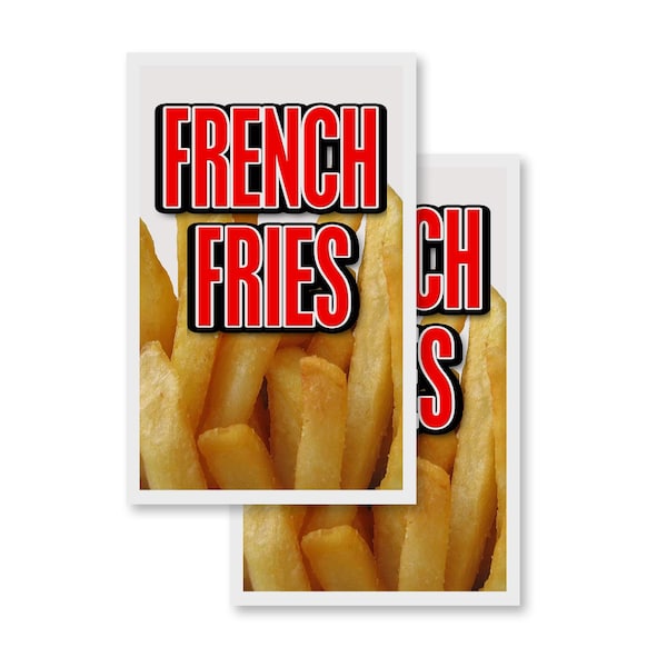 Signmission French Fries, Vinyl Decals Only 24 Inch x 36 Inch, Vinyl Decal, 2PK DSB-2436-2PACK-French Fries - main