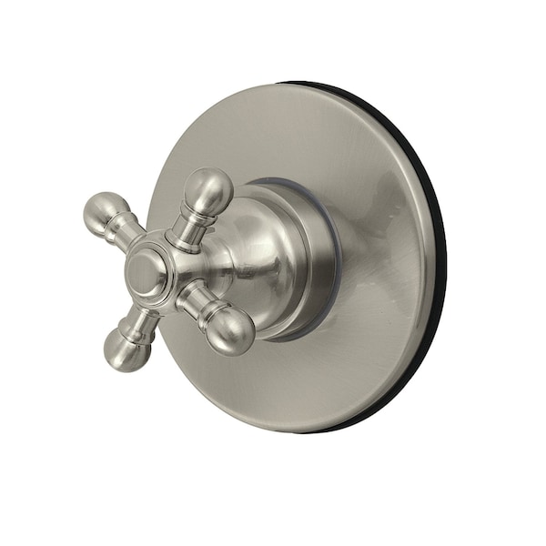 Kingston Brass Single-Handle Six-Way Diverter Valve with Round Trim Kit, Brushed Nickel KS4038BX - main