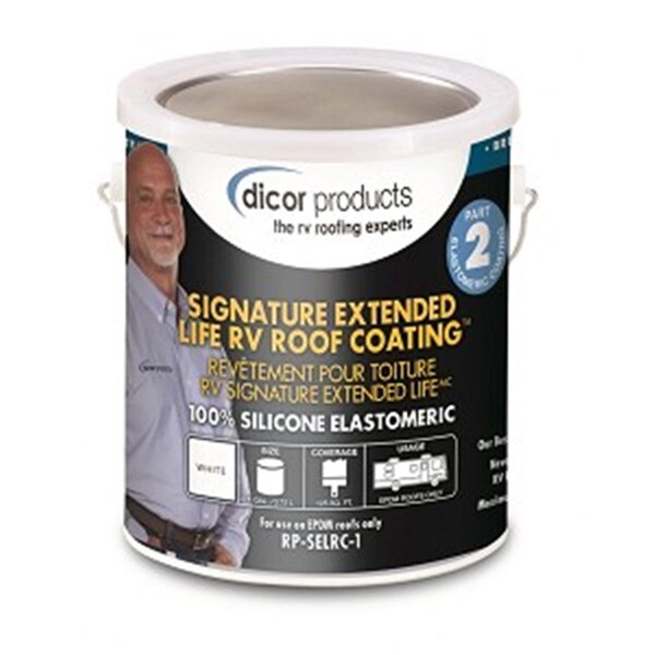 Karuma Car Care 1 gal Signature Extended Life EPDM Rubber Roof Coating - White KA3639539 - main