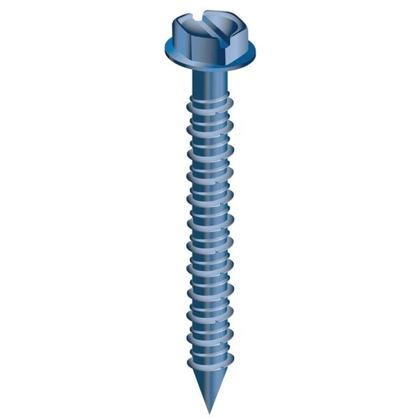 Cobra Anchors Screw, 3/16 in Thread, 3-1/4 in L, Hex, Socket Drive, Steel, Fluorocarbon-Coated, 10 PK 674W - main