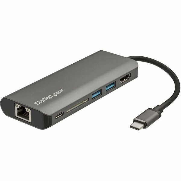 Startech.Com USB-C MULTIPORT ADAPTER TO 4K HDMI, GBE, 2 USB-A, USB-C DATA/60W POWER DELIVERY DKT30CSDHPD3 - main