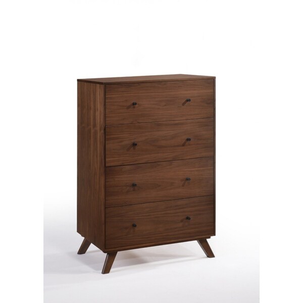 Homeroots 32in Brown Accent Chest With Four Drawers 473068 - main