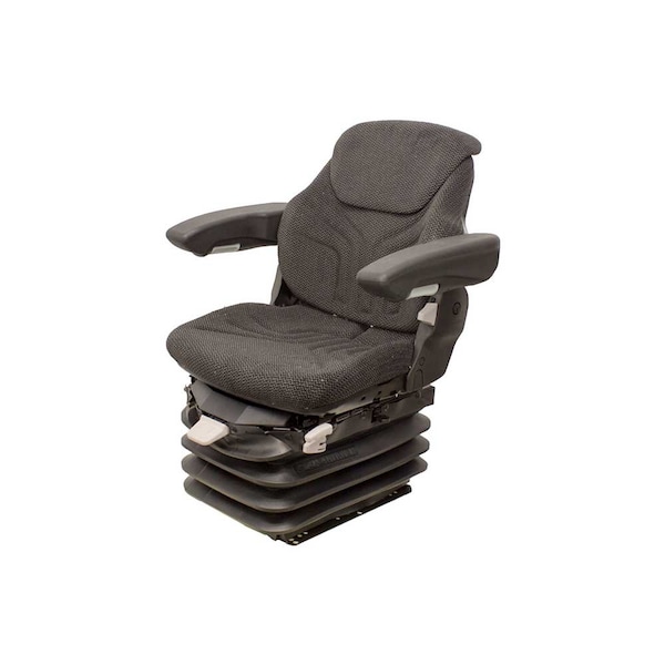 Uni Pro 1055 Air Suspension Seat, 12-Volt, Black/Gray Fabric 7922 - main