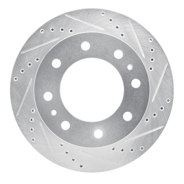 Dynamic Friction Co DFC Brake Rotor - Drilled and Slotted - Silver 631-54160R - main