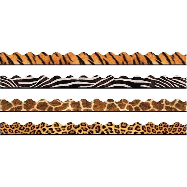 Trend Enterprises Animal Prints Terrific Trimmers® Variety Pack, 156ft Per Pack, PK2 T92917 - main