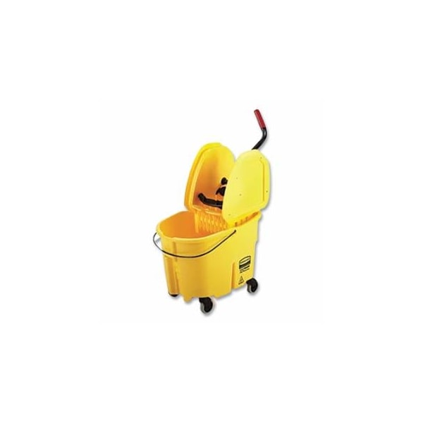 Rubbermaid Commercial WaveBrake, Bucket/Wringer Combination Pack, 8-3/4 gal, Yellow 640-FG757788YEL - main