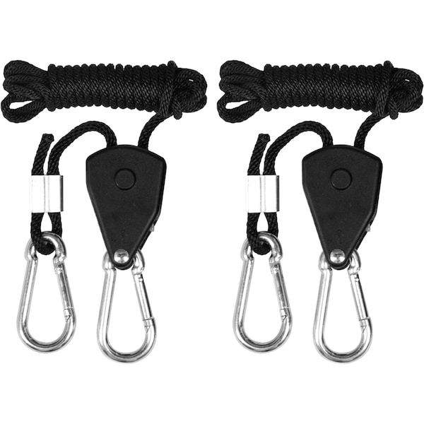 Ipower 1-Pair 1/8 Inch Adjustable Rope Hanger, Heavy Duty Grow Light Hangers with Reinforced Metal GLROPELITE - main