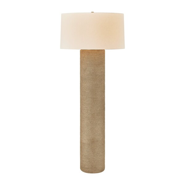 Troy Lighting 1 Light Osgood Table Lamp Patina Brass/Ceramic Raked Sand PTL1329-PBR/CKS - main
