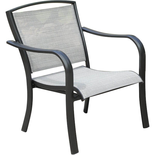 Hanover Foxhill All-Weather Commercial-Grade Aluminum Lounge Chair with Sunbrella Sling Fabric FOXHLSDCHR-1GMASH - main