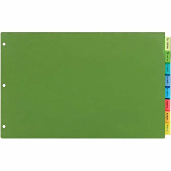 Avery Insertable Big Tab Plastic Dividers, 8-Tab, 11 x 17, Assorted Colors, 1 Set 11179 - main