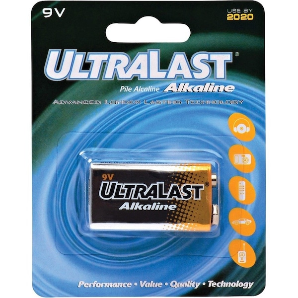 Ultralast NABC ULA9V UltraLast Alkaline General Purpose Battery - Alkaline - 9V DC ULA9V - main