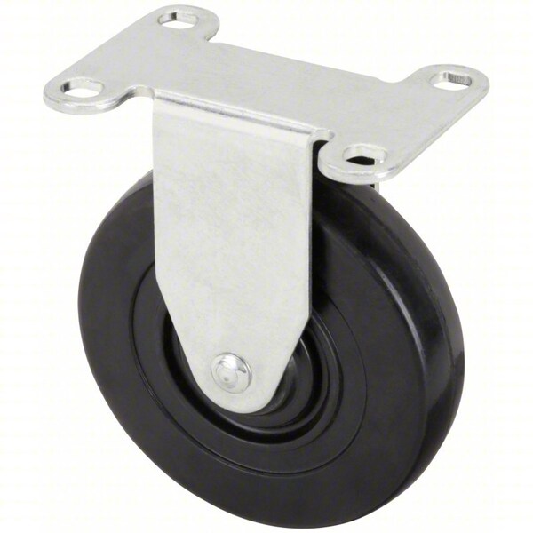 Zoro Select Plate Caster, 130 lb. Ld Rating, Plain P5R-R040G-12 - main