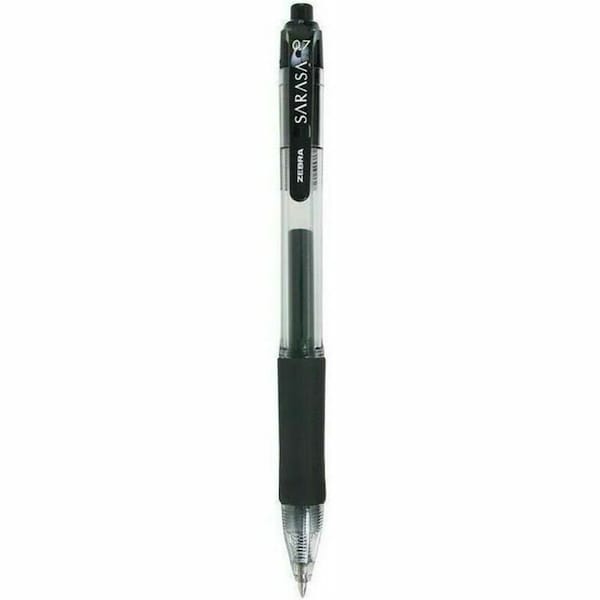 Zebra Pen Pen, Gel, Sarasa, Rt, 1.0Mm, Bk, PK12 46610 - main