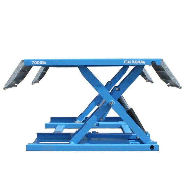 Atlas Automotive Equipment 7K-Kwik-Bay Portable Mid-Rise 7,000 Lb. Capacity Scissor Lift ATTD-7K-KWIK-FPD - main