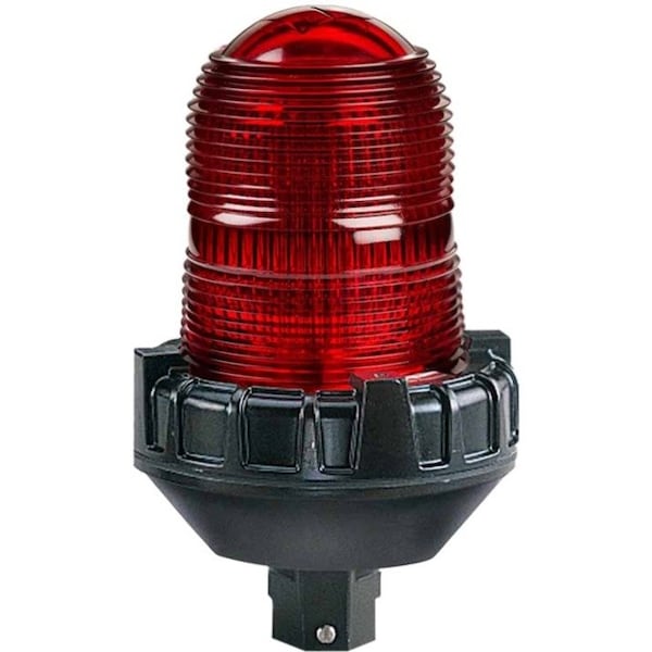 Federal Signal Strobe Light, Red, LED, 24V AC/DC, 60 FPM, 6 17/32 in Dia., (F) 3/4 in NPT 191XL-024R - main