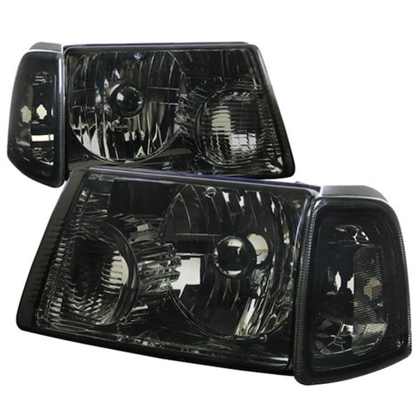 Overtime Smoke Euro Headlight with Corner for 01 to 11 Ford Ranger, 9 x 16 x 18 in. OV508448 - main