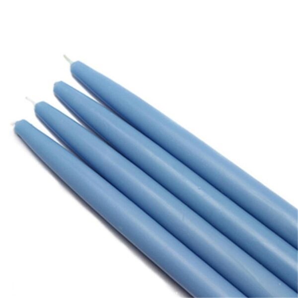 Vaser Designs 10 in. Taper Candles, Light Blue - 12 Piece VA2593446 - main