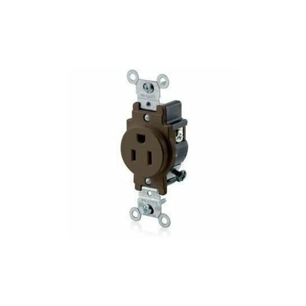 Leviton Commercial Grade Single Receptacle, 15 Amp, 125 Volt 5015 - main