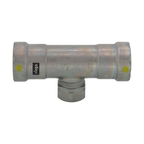 Viega MegaPressG tee P1 1 P2 1 FPT 0.75 carbon steel zinc-nickel coating 25416 - main
