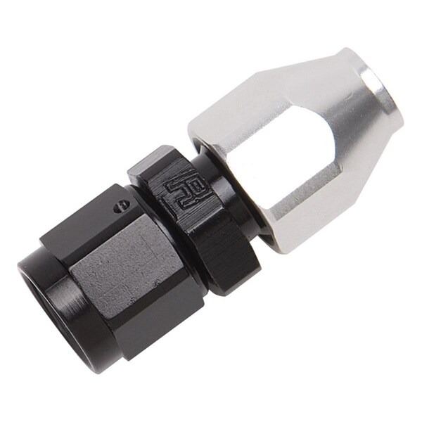 Russell 0.37 in. -6 AN Male 37 deg Aluminum Tube Hard Line Fitting Silver & Black 639213 - main