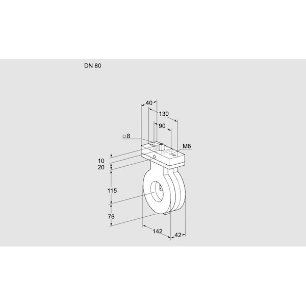 Honeywell Kromschroder Butterfly Valve - BVA Series, Flanged, Air/Gas/Flue Gas Control, 10:1 Ratio KS88301048 - main